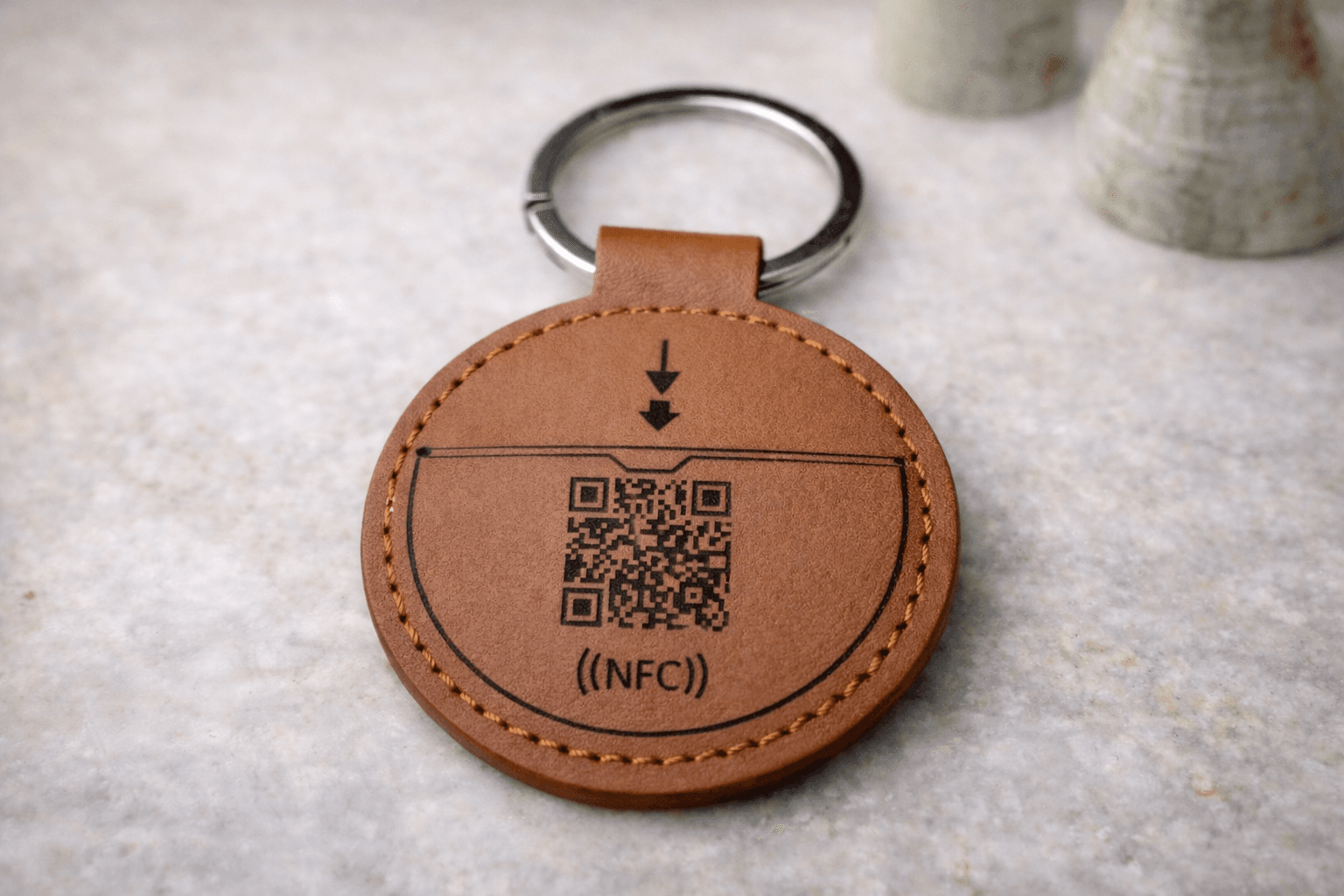 Smart engraved NFC keychain